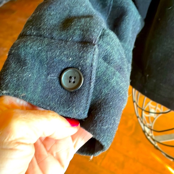 ⚔️⚔️⚔️BOGOHO ⚔️⚔️⚔️Blue and Green Plaid Wool Blend Jacket - Picture 7 of 10